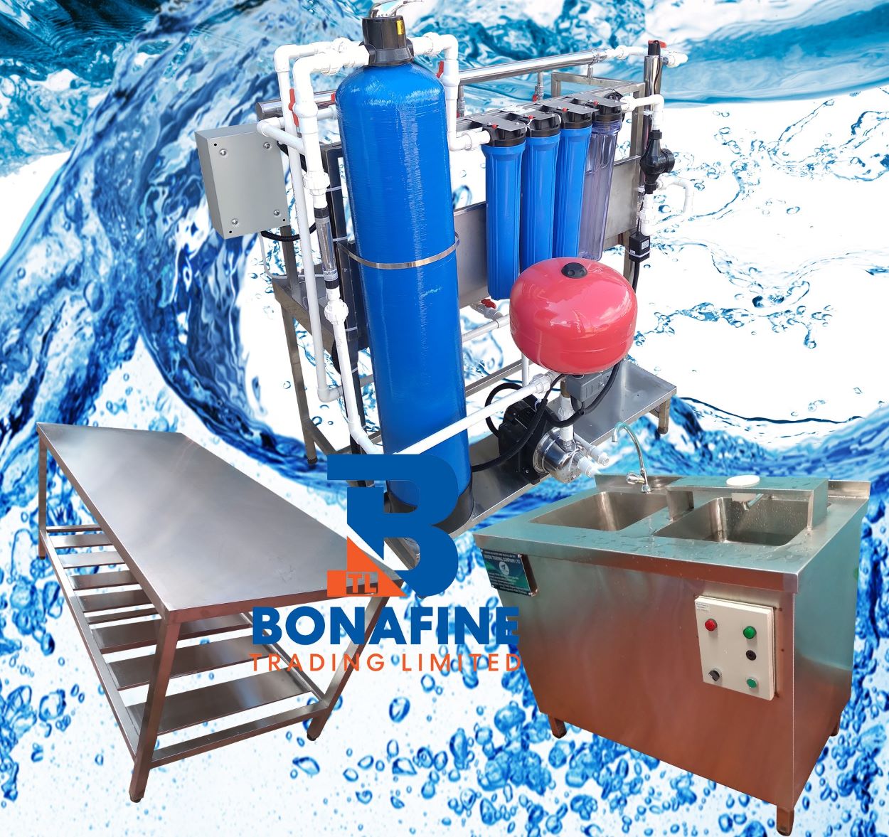 Bonafine Trading is a Reliable Water, Dairy and Salad automation Solutions provider in Kenya. Bonafine trading limited is a highly diversified machine manufacturer and equipment fabrications. The company has earned its place in today’s competitive market through continuous engagement in manufacturing and superior service delivery. MISSION • To provide solution to day to day life • To enhance customer satisfaction by providing quality products for commercial and domestic machine solution at competitive