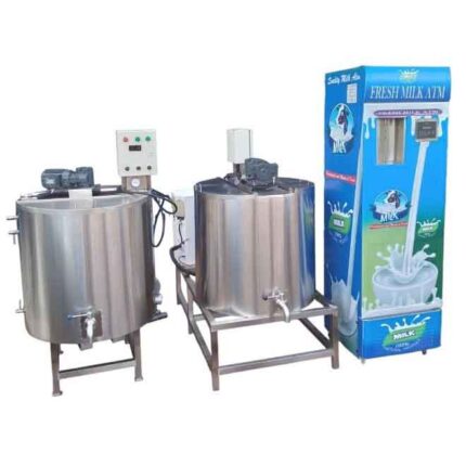 Milk cooler, milk pasteurizer and milk vending machine(milk ATM) 300 litres best prices in Kenya Milk pasteurizer for heating milk to over 80 degrees to kill harmful bacteria while preserving the natural goodness of your milk. Milk pasteurizer for cooling and storing milk at 4 degrees to preserve quality and inhibit bacterial growth. Milk ATM for dispensing and measuring different quantities of milk to customers. Maintains milk under refrigeration conditions preventing spoilage. Reduces contamination risks compared to traditional open milk selling methods.