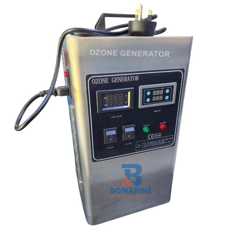 Ozone Generator for Water & Air Disinfection Best Prices in Kenya Our industrial ozone generator is an advanced sanitation solution used in water purification plants, dairy processing, bottle rinsing, and food industries. Advantages: Kills bacteria and viruses Eliminates odors Chemical-free disinfection Eco-friendly solution Ideal for improving hygiene standards in commercial environments.